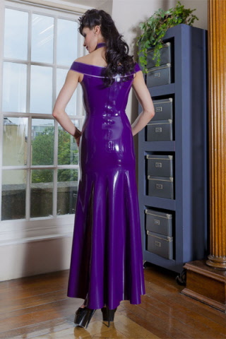 latex ball gown